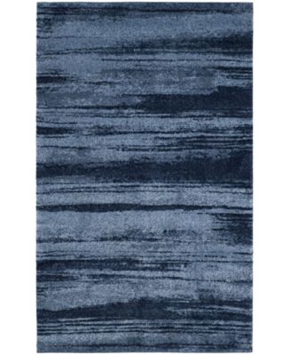 Retro RET2693 Light Blue and Blue 5' x 8' Area Rug