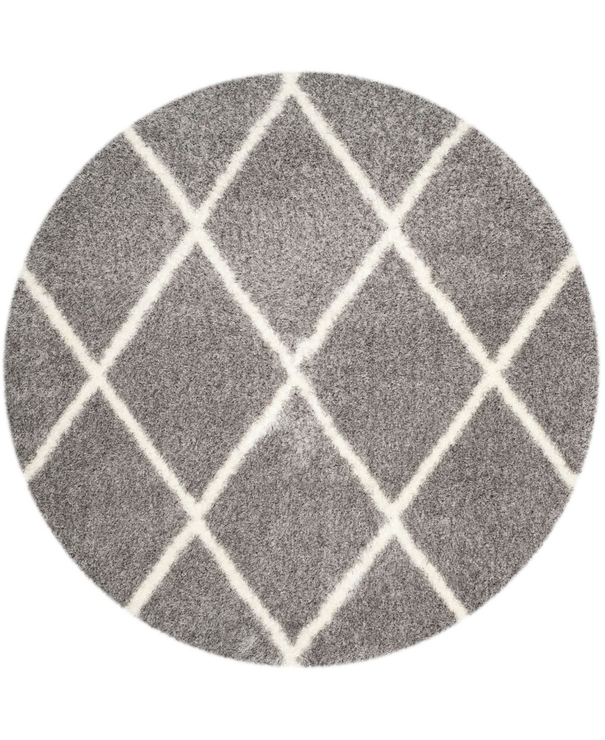 Safavieh Montreal 6'7in x 6'7in Round Area Rug - Grey/Ivory