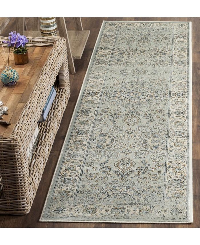 Safavieh Persian Garden Vintage Light Blue and Ivory 2'2" X 8' Runner