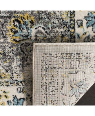 Evoke EVK220 Gray and Gold 5'1" x 7'6" Area Rug