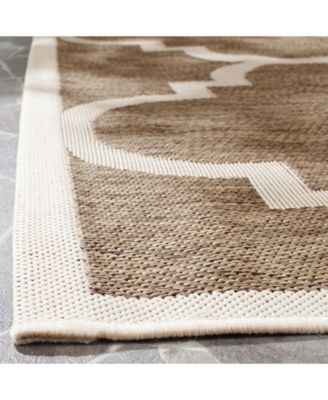 Courtyard CY6243 Brown 5'3" x 7'7" Sisal Weave Outdoor Area Rug