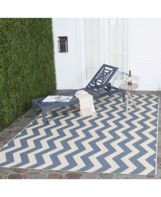Courtyard CY6245 Blue and Beige 8' x 11' Sisal Weave Outdoor Area Rug