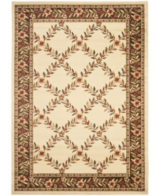 Lyndhurst LNH557 Ivory and Brown 5'3" x 7'6" Area Rug