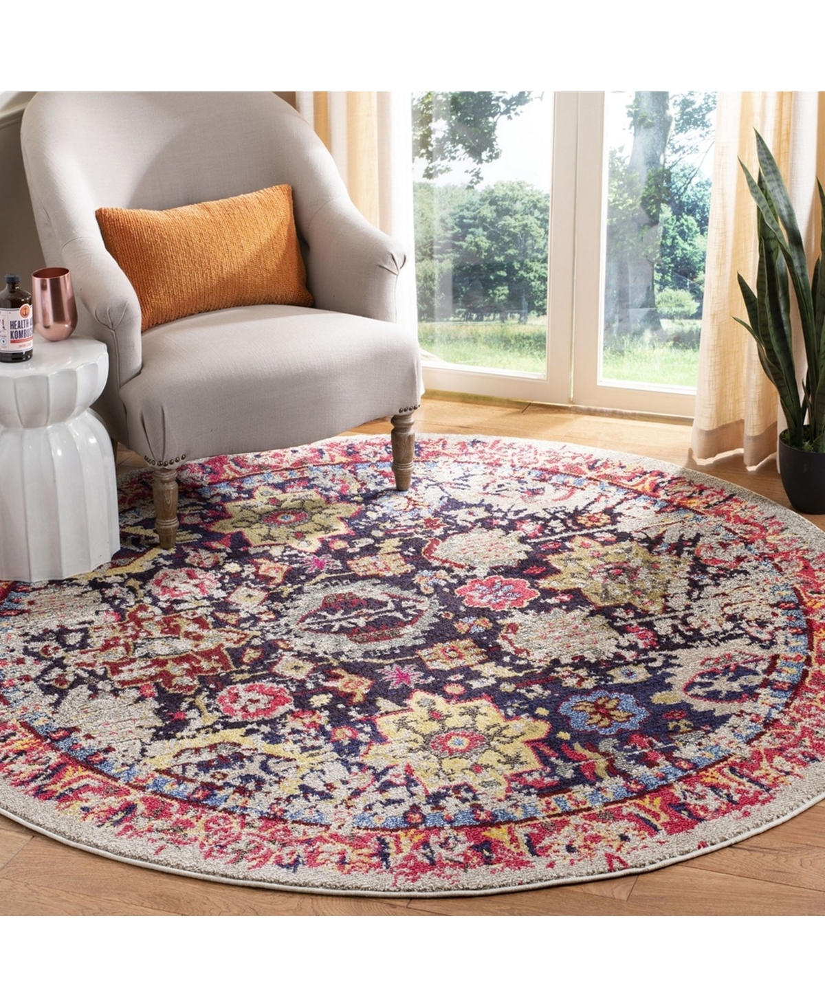 Safavieh Monaco MNC206and Multi x Area Rug - Gray