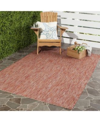 Courtyard CY8522 Red 5'3" x 7'7" Outdoor Area Rug