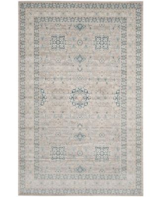 Archive Gray and Blue 5'1" x 7'6" Area Rug