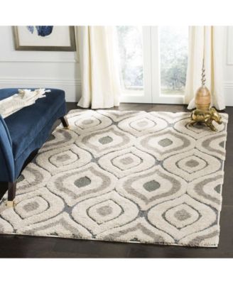 Florida Shag SG461 Cream and Light Blue 5'3" x 7'6" Area Rug