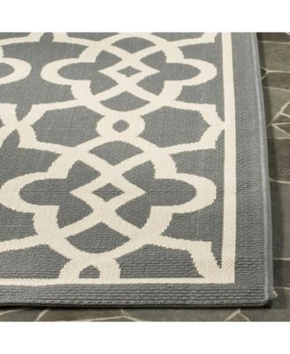 Courtyard CY6071 Gray and Beige 5'3" x 7'7" Outdoor Area Rug