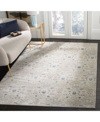 Brentwood BNT860 Light Gray and Blue 5'3" x 7'6" Area Rug