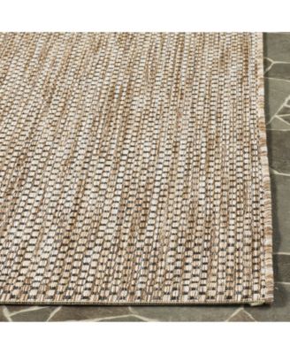 Courtyard CY8521 Natural and Black 5'3" x 7'7" Outdoor Area Rug