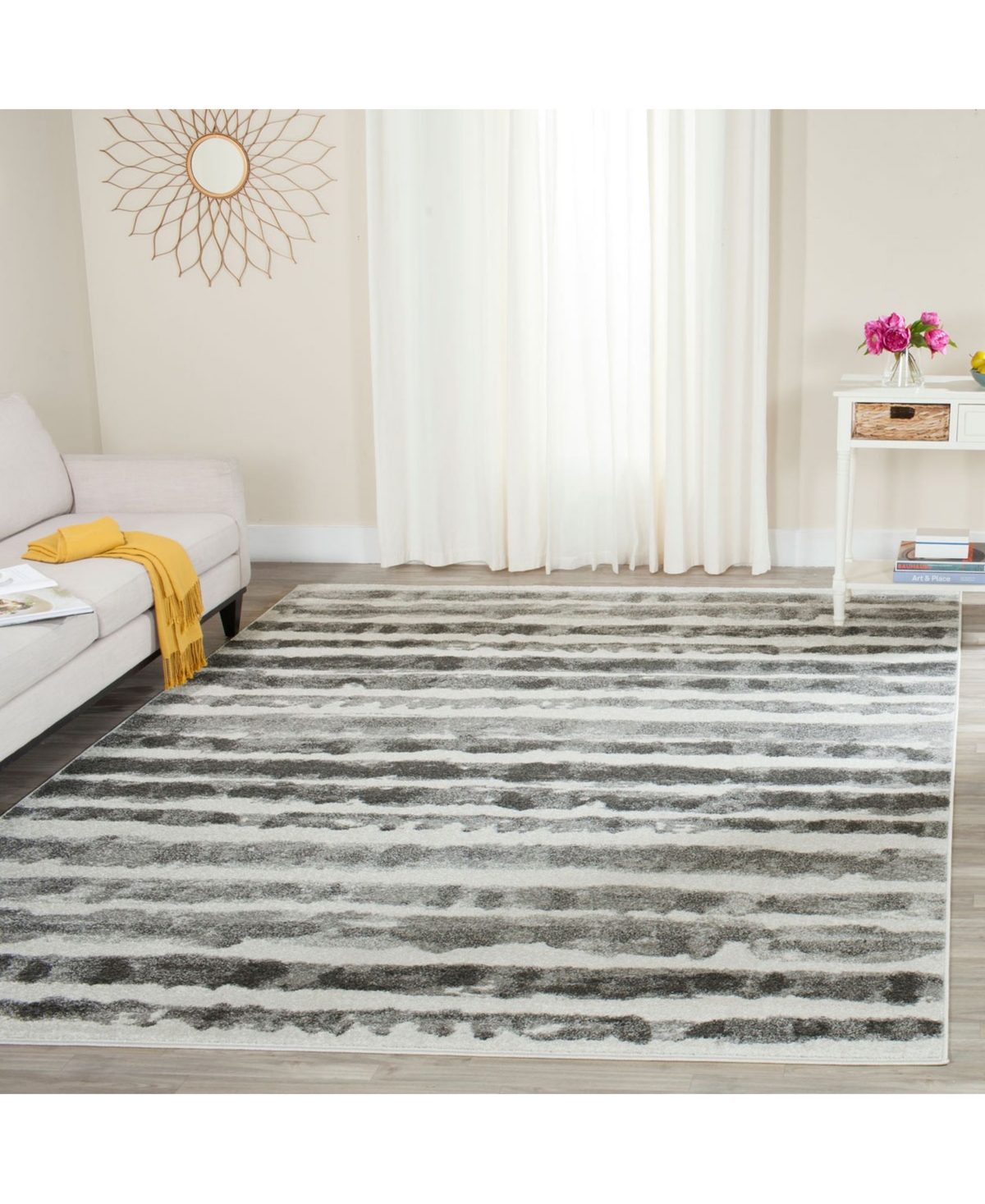 Safavieh Adirondack 126 Ivory and Charcoal 8' x 10' Area Rug
