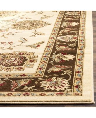 Lyndhurst LNH555 Ivory and Brown 5'3" x 7'6" Area Rug