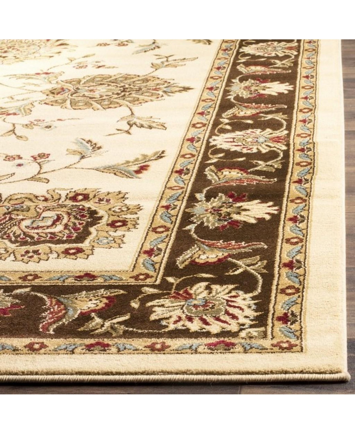 Safavieh Lyndhurst LNH555 Ivory and Brown 5'3" x 7'6" Area Rug