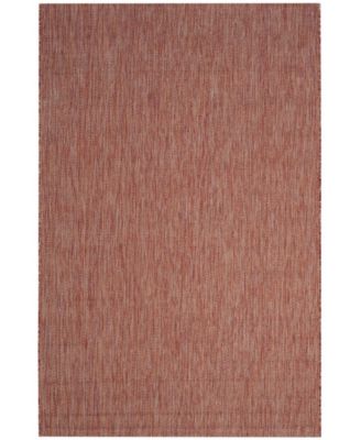 Courtyard CY8520 Red 5'3" x 7'7" Sisal Weave Outdoor Area Rug