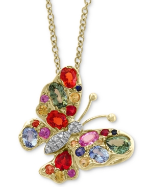 image of Effy Multi-Sapphire (2-1/4 ct.t.w.) & Diamond Accent 18