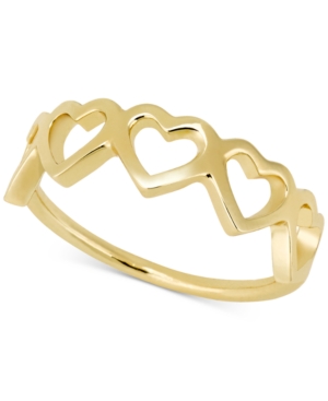 image of Sarah Chloe Love Count Hearts Ring in 14k Gold-Plate Over Sterling Silver