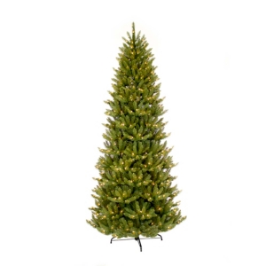 Puleo International 9 Ft. Pre-lit Franklin Fir Pencil Artificial Christmas Tree 550 Ul Listed Clear Lights In Green