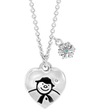 image of Snowman Heart Pendant Necklace