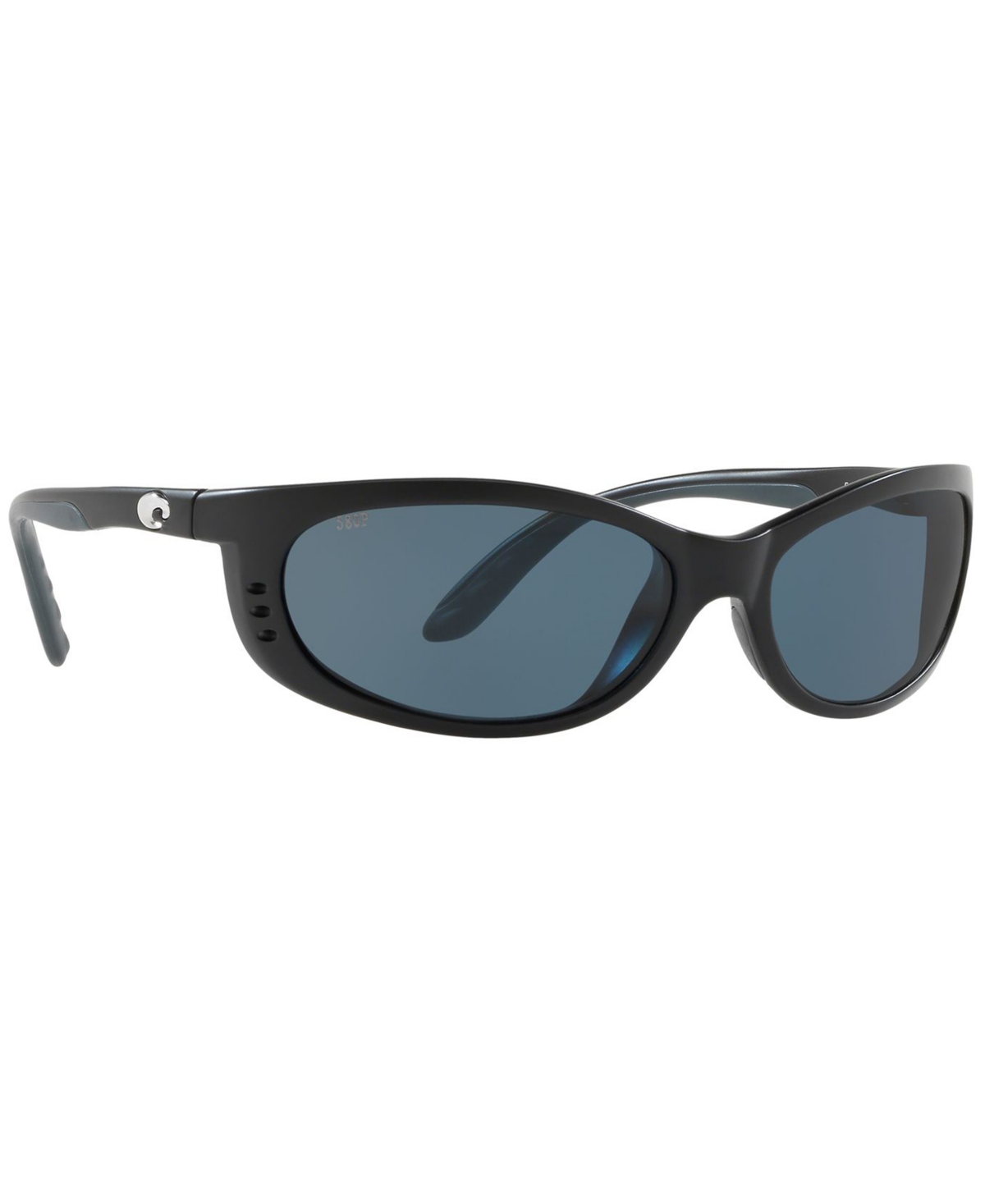 Shop Costa Del Mar Polarized Sunglasses, Fathomp In Matte Black,p Grey
