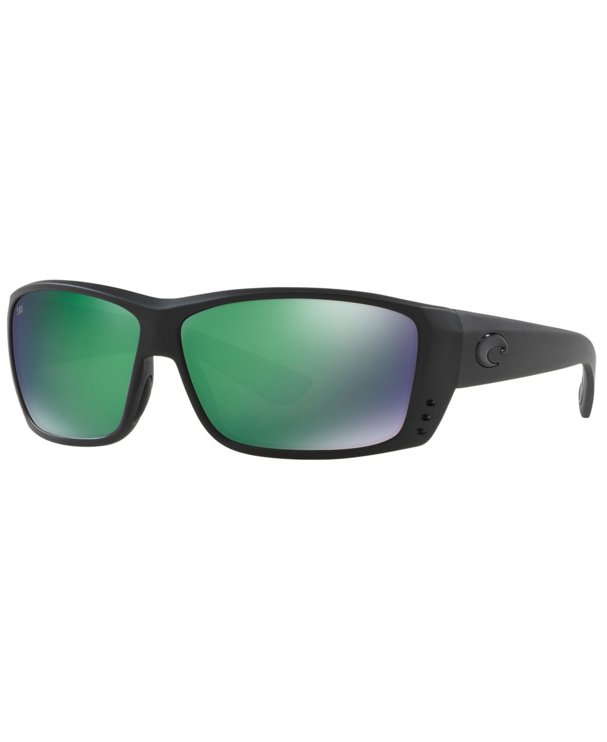 Costa Del Mar Polarized Sunglasses, Cat Cay Polarized 61 In Black Black,green Mir Pol