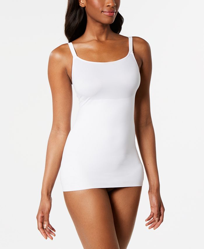Maidenform womens Cover Your Bases Smoothtec Camisole Dm0038 Shapewear Top,  White, Small US at  Women's Clothing store