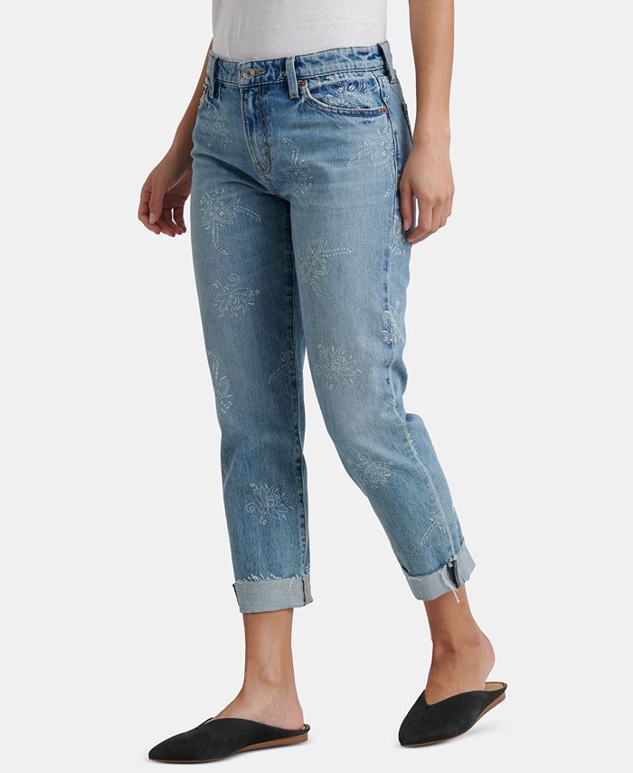 Lucky Brand Cotton Printed SlimLeg Boyfriend Jeans Macy's
