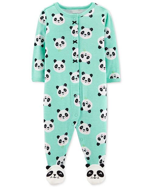 Carter's Baby Girls PandaPrint Footed Cotton Pajamas & Reviews All