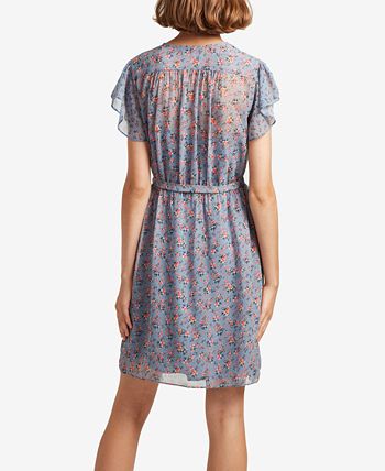 French connection celestia hotsell sheer wrap dress