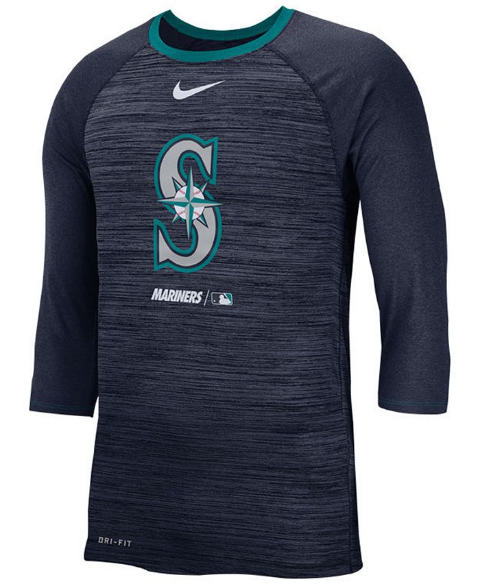 Nike Men's Seattle Mariners Velocity Raglan T-Shirt - Macy's