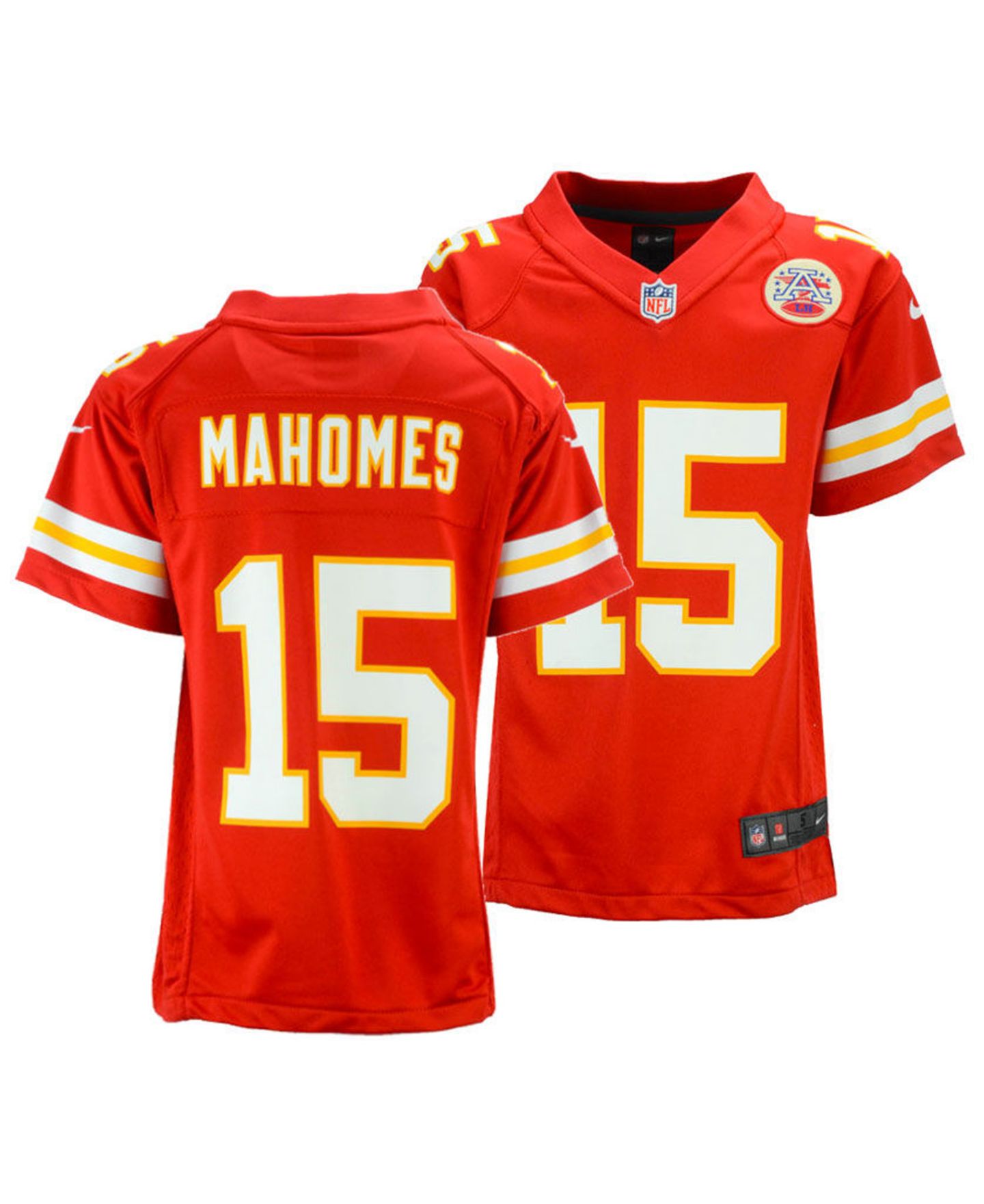 Детское джерси Nike Pat Mahomes Kansas City Chiefs Game — фото 1