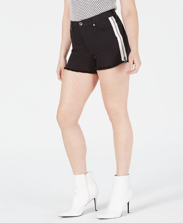 Kendall + Kylie Icon Side-Zipper Cutoff Shorts - Macy's