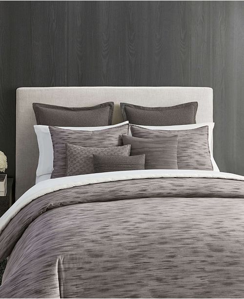 Vera Wang Burnished Quartz Dark Grey Duvet Cover Set King