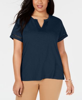 charter club tops plus size