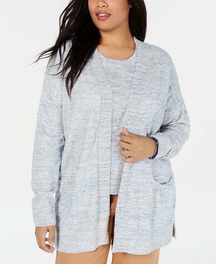 Charter Club Plus Size Cotton Open Front Cardigan Created For Macys Macys 