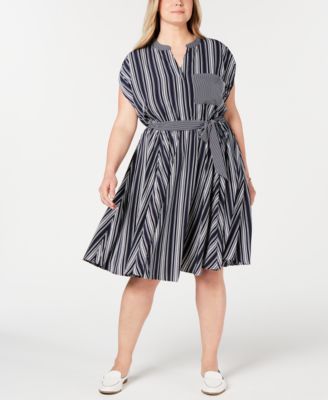 macys striped dress