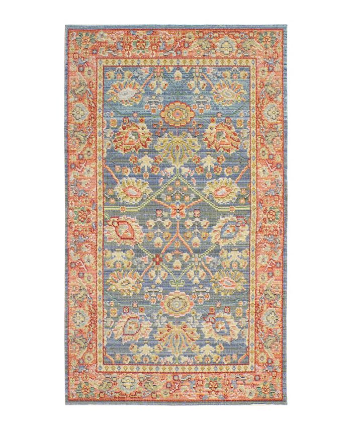 French Connection - Fraser Colorwashed Kilim 27" x 46" Accent Rug