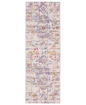 French Connection Giselle Colorwashed Kilim 22" X 61" Accent Rug Bedding In Ivory/grey