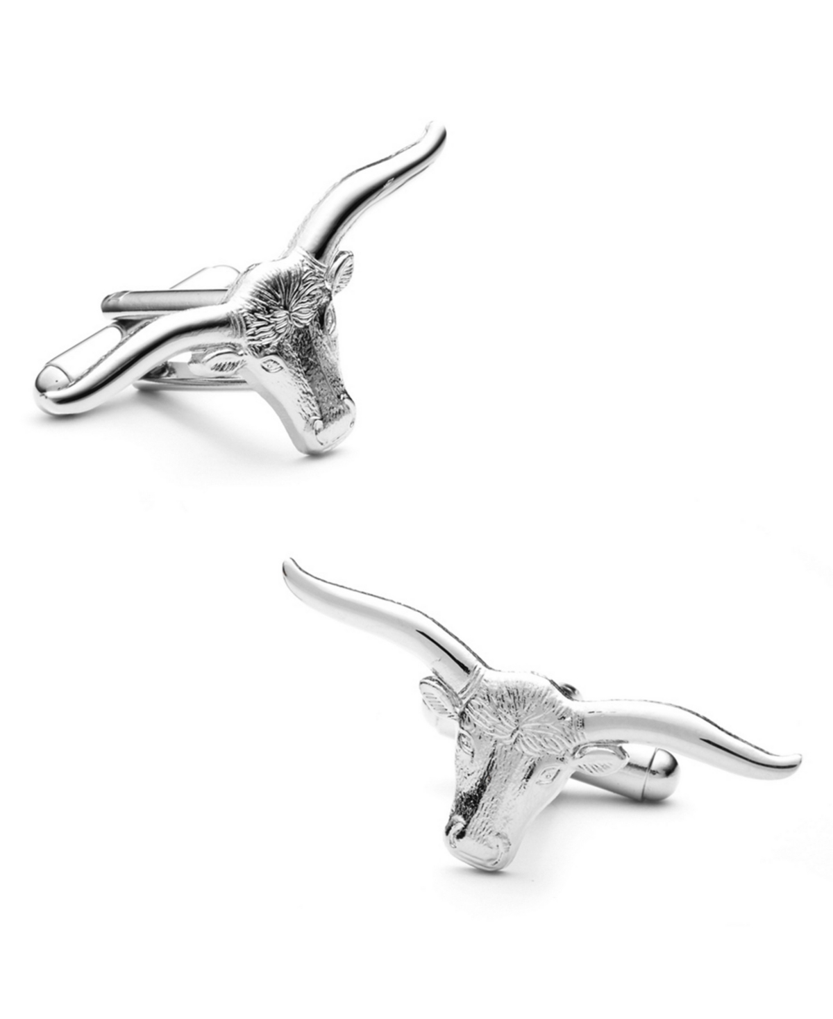 Longhorn Steer Cufflinks - Silver