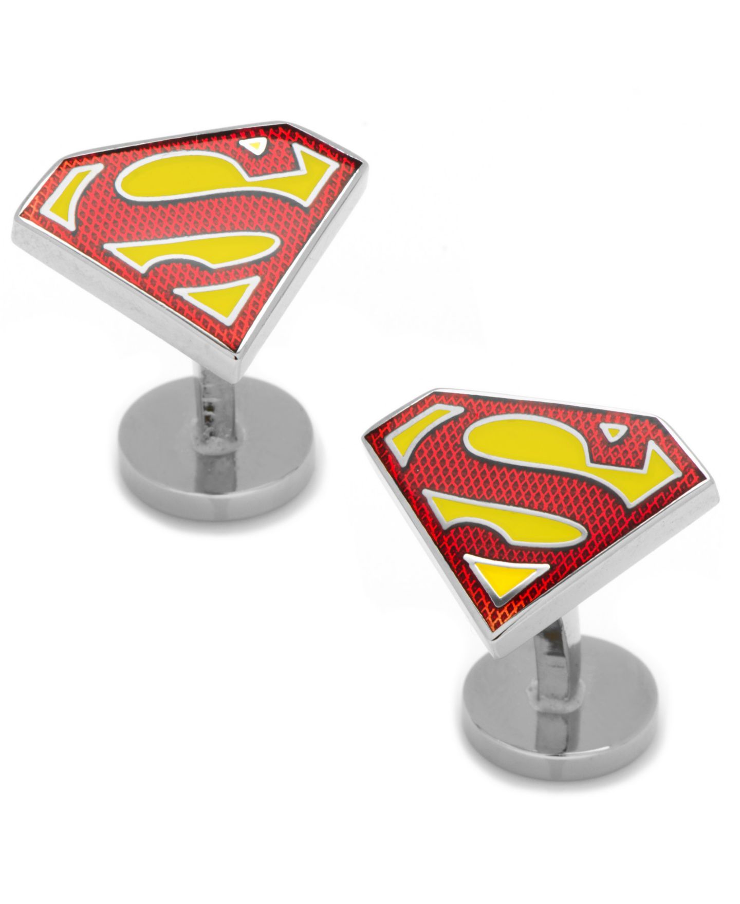 Мужские запонки Cufflinks Inc. Textured Superman Shield Cufflinks — фото 1