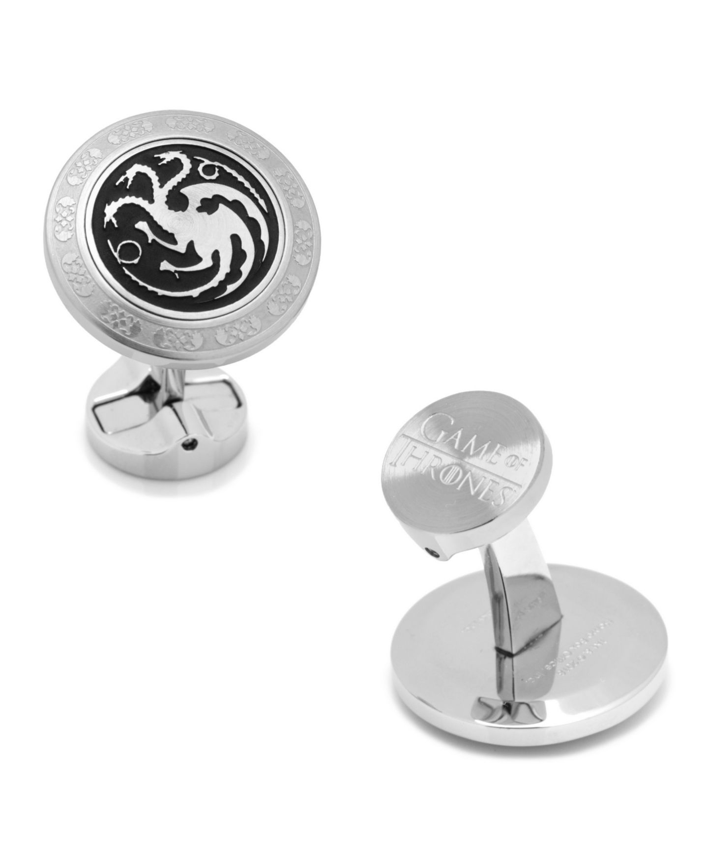 Мужские запонки Cufflinks Inc. Targaryen Filigree Stainless Steel Cufflinks — фото 1