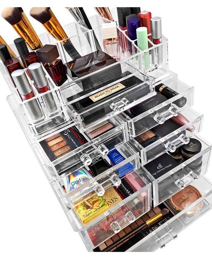 Sorbus Cosmetics Makeup and Jewelry Storage Case Large Display Sets