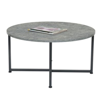 Slate Round End Table