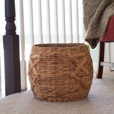 X-Weave Round Wicker Floor Basket