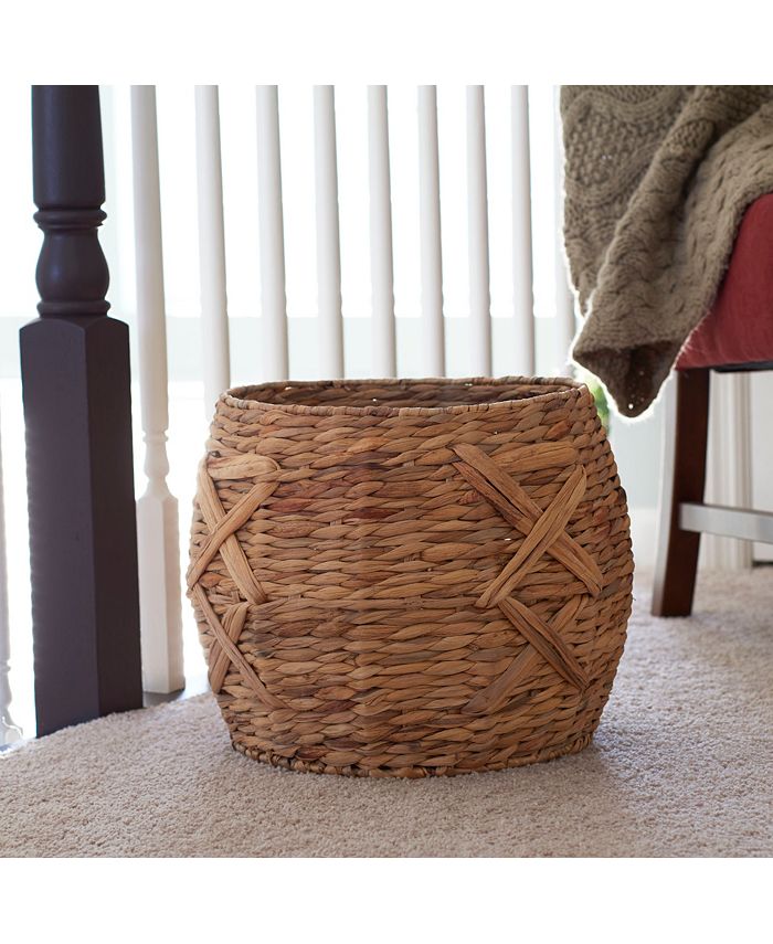 Household Essentials XWeave Round Wicker Floor Basket Macy's