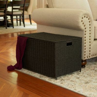 Large Wicker Storage Chest