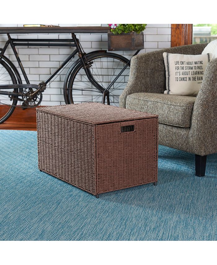 Household Essentials Large Wicker Storage Chest Macy's