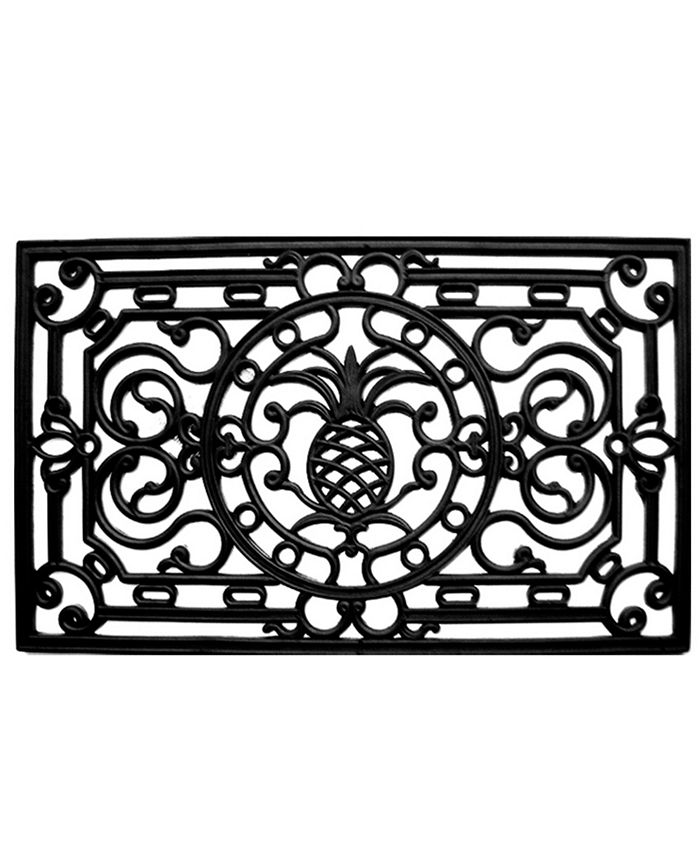 Home & More - Pineapple Heritage 24" x 36" Rubber Doormat