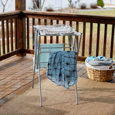 Clothes Drying Rack, Foldable, Expandable and Collapsible Laundry Drying Rack, Silver