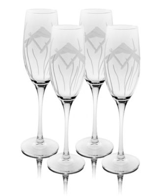 Dragonfly Champagne Flute 8Oz - Set Of 4 Glasses