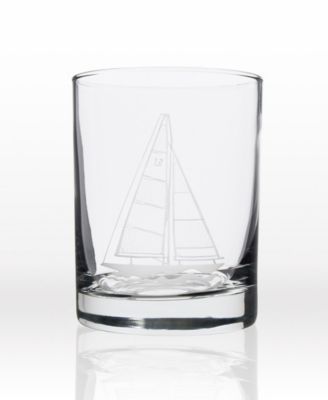 Sailboat Double Old Fashioned 14Oz - Set Of 4 Glasses